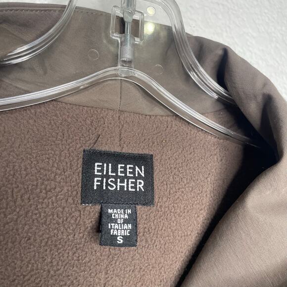Eileen Fisher Womens Jacket Size S Brown Full Zip Long Sleeve Casual Collared - Picture 3 of 12